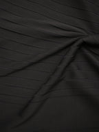 ISSEY MIYAKE イッセイミヤケ スクエアネック ワンピース ボーダー柄 2 ブラック