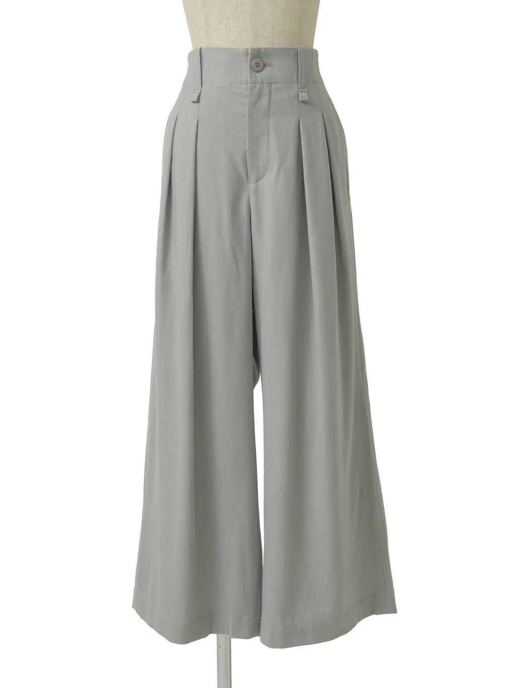 ISSEY MIYAKE イッセイミヤケ ウール タックワイドパンツ スラックス 2 グレー