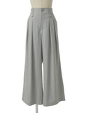 ISSEY MIYAKE イッセイミヤケ ウール タックワイドパンツ スラックス 2 グレー