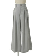 ISSEY MIYAKE イッセイミヤケ ウール タックワイドパンツ スラックス 2 グレー