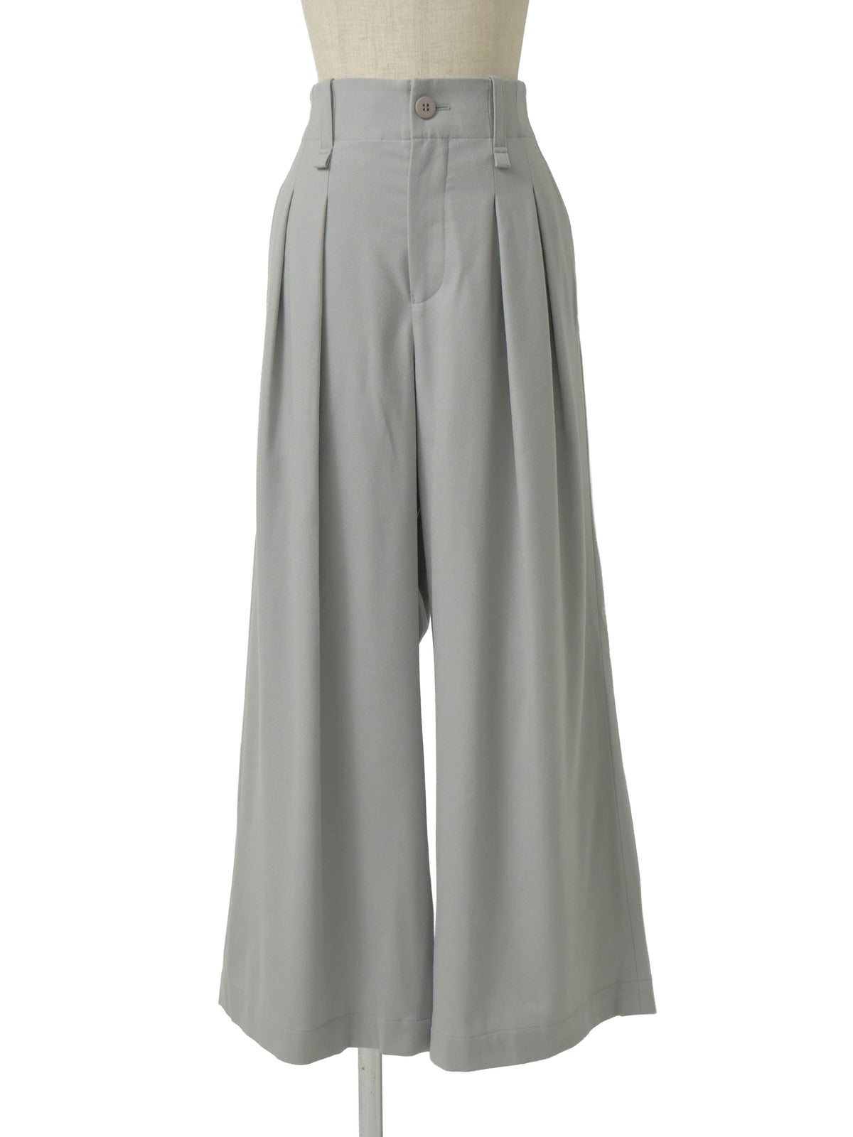 ISSEY MIYAKE イッセイミヤケ ウール タックワイドパンツ スラックス 2 グレー