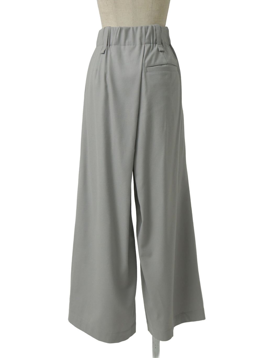 ISSEY MIYAKE イッセイミヤケ ウール タックワイドパンツ スラックス 2 グレー
