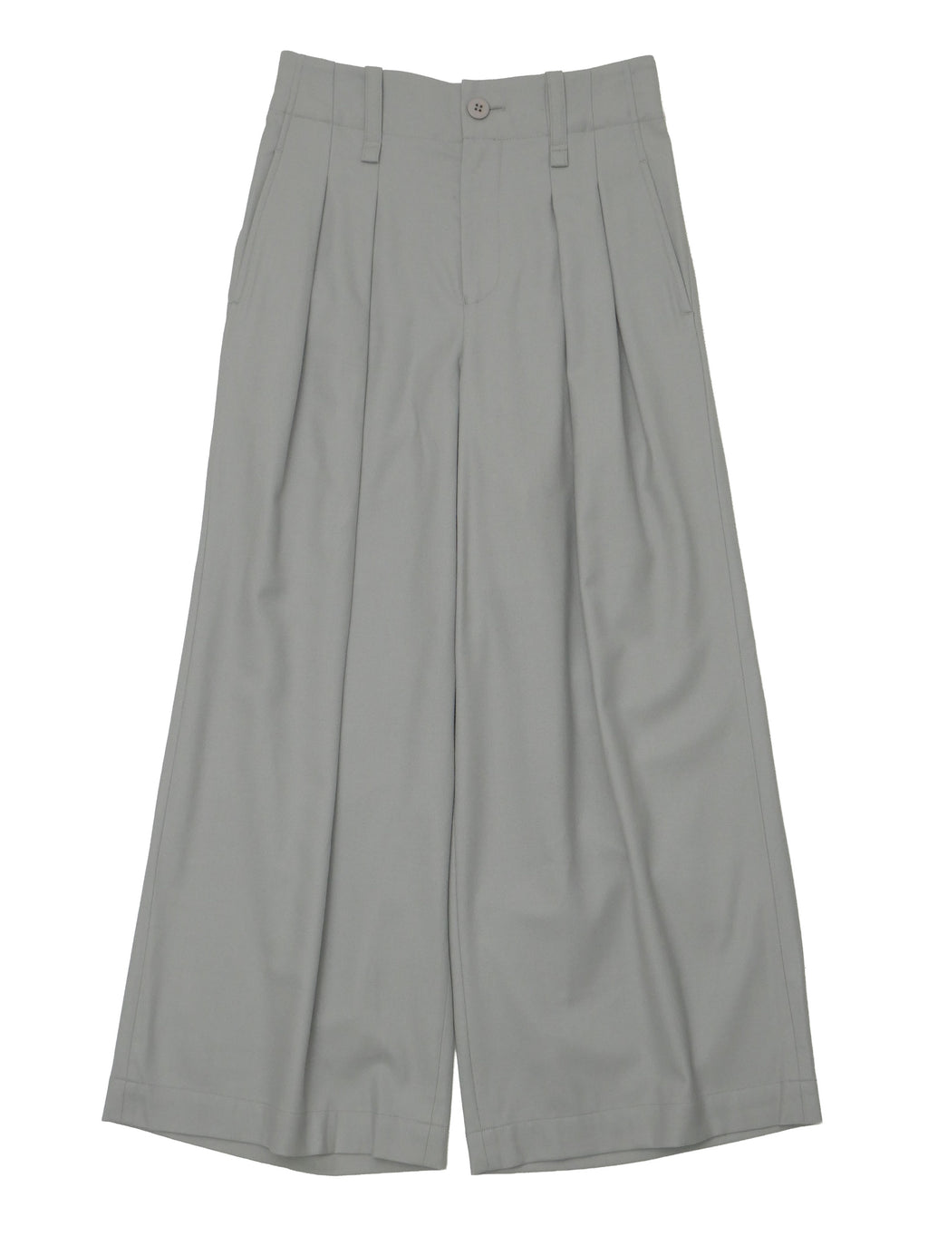 ISSEY MIYAKE イッセイミヤケ ウール タックワイドパンツ スラックス 2 グレー