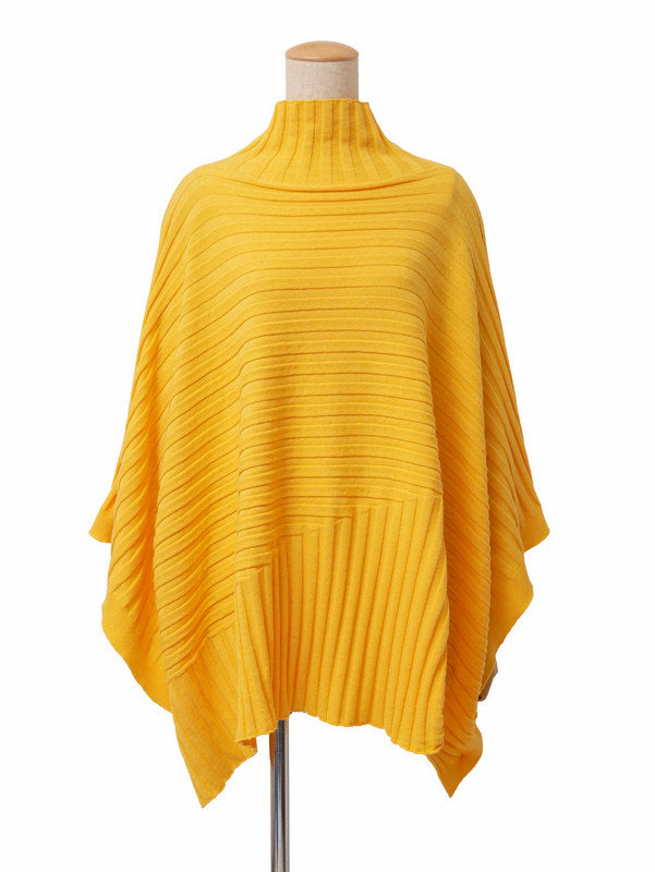 ISSEY MIYAKE イッセイミヤケ 変形 ニットポンチョ トップス 2 イエロー