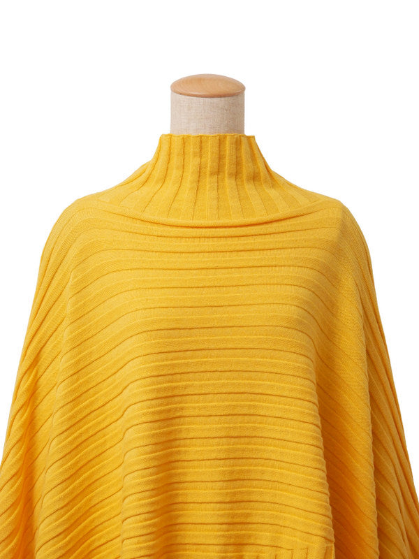 ISSEY MIYAKE イッセイミヤケ 変形 ニットポンチョ トップス 2 イエロー