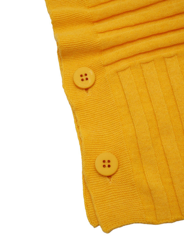 ISSEY MIYAKE イッセイミヤケ 変形 ニットポンチョ トップス 2 イエロー