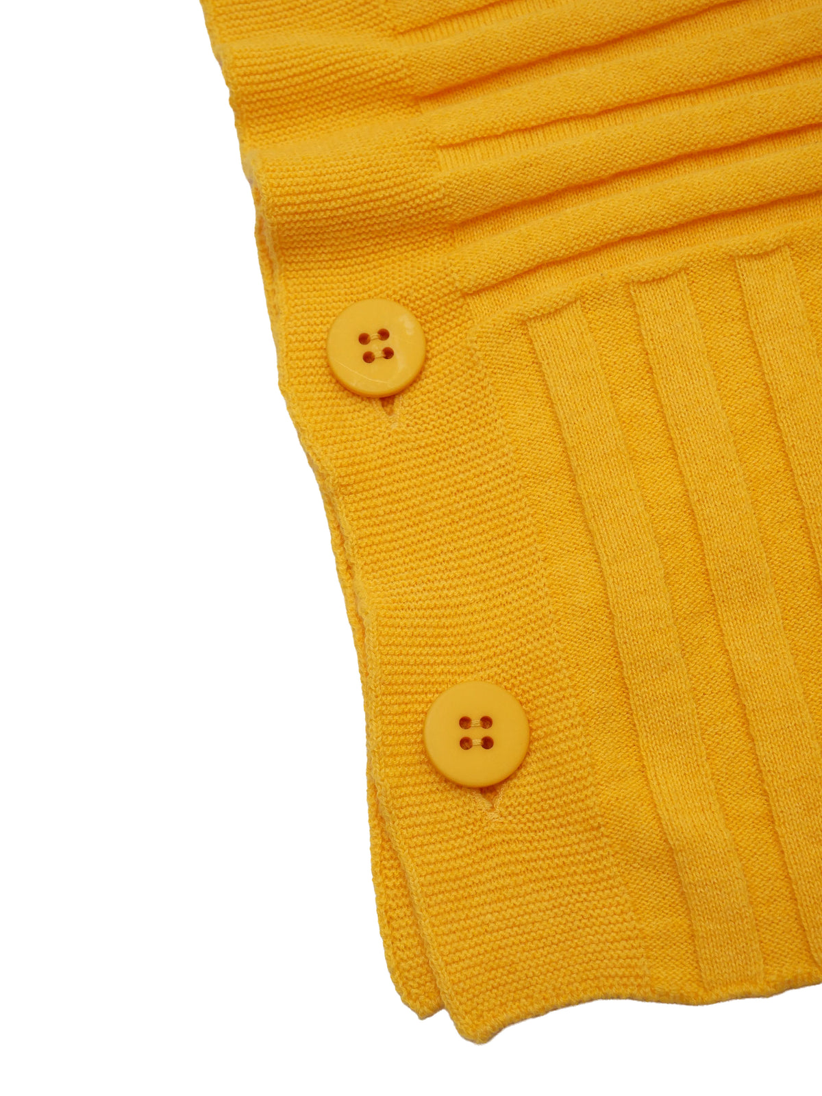 ISSEY MIYAKE イッセイミヤケ 変形 ニットポンチョ トップス 2 イエロー