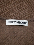 ISSEY MIYAKE イッセイミヤケ ロングノースリーブワンピース 2 ブラウン