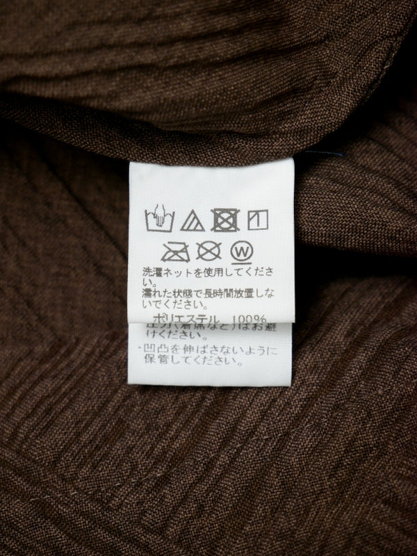 ISSEY MIYAKE イッセイミヤケ ロングノースリーブワンピース 2 ブラウン