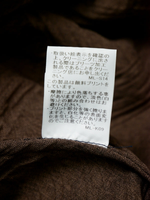 ISSEY MIYAKE イッセイミヤケ ロングノースリーブワンピース 2 ブラウン