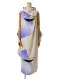 ISSEY MIYAKE イッセイミヤケ 23SS TANGIBLE 変形 ドレープ ロングプリントワンピース 1