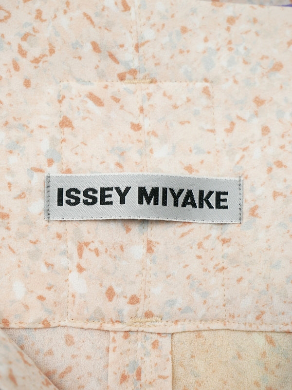 ISSEY MIYAKE イッセイミヤケ 23SS TANGIBLE 変形 ドレープ ロングプリントワンピース 1