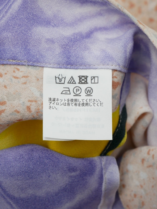 ISSEY MIYAKE イッセイミヤケ 23SS TANGIBLE 変形 ドレープ ロングプリントワンピース 1