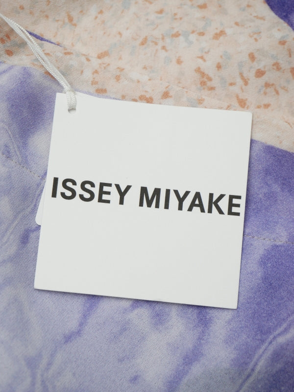 ISSEY MIYAKE イッセイミヤケ 23SS TANGIBLE 変形 ドレープ ロングプリントワンピース 1