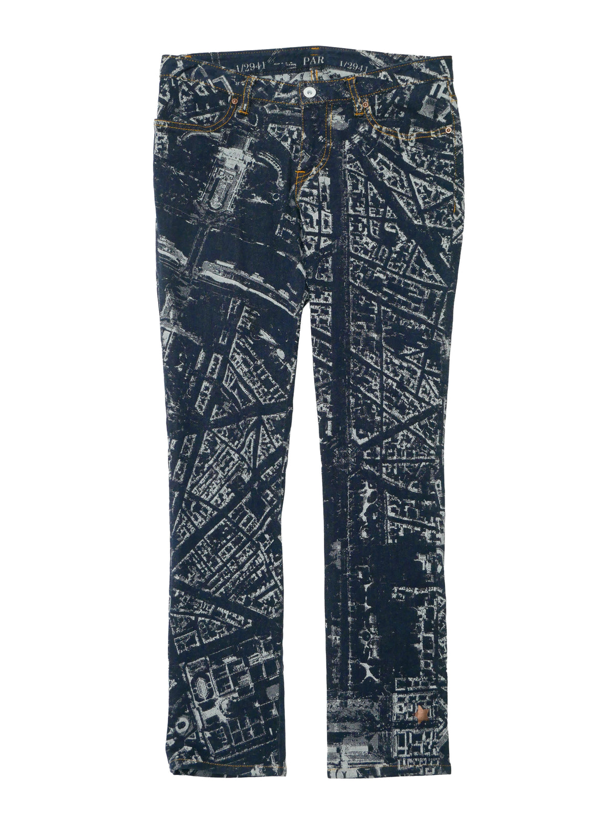ISSEY MIYAKE イッセイミヤケ CITYSCAPE DENIM PARIS デニムパンツ ジーンズ 1 インディゴ