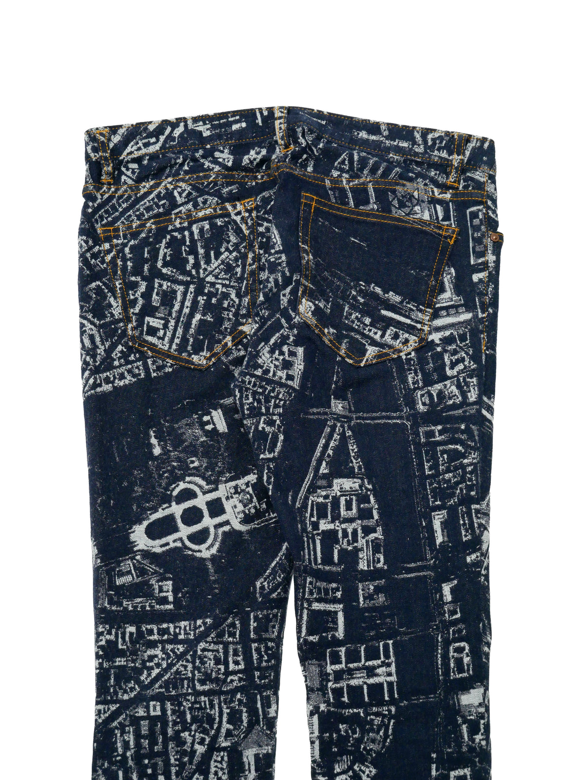 ISSEY MIYAKE イッセイミヤケ CITYSCAPE DENIM PARIS デニムパンツ ジーンズ 1 インディゴ