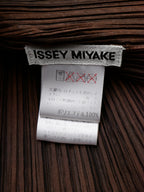 ISSEY MIYAKE イッセイミヤケ 長袖プリーツトップス M ブラウン