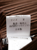 ISSEY MIYAKE イッセイミヤケ 長袖プリーツトップス M ブラウン