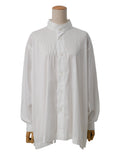 ISSEY MIYAKE イッセイミヤケ FINE SHIRT スタンドカラーシャツ 2 ホワイト