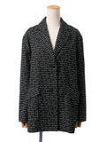 ISSEY MIYAKE イッセイミヤケ ロゴ テーラードジャケット 2 ブラック