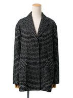 ISSEY MIYAKE イッセイミヤケ ロゴ テーラードジャケット 2 ブラック