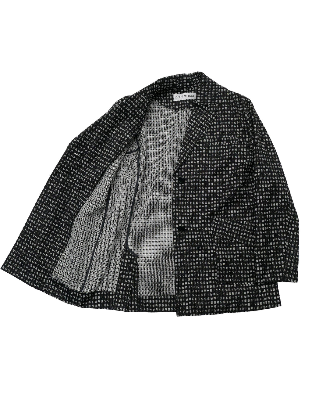 ISSEY MIYAKE イッセイミヤケ ロゴ テーラードジャケット 2 ブラック