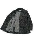 ISSEY MIYAKE イッセイミヤケ ロゴ テーラードジャケット 2 ブラック