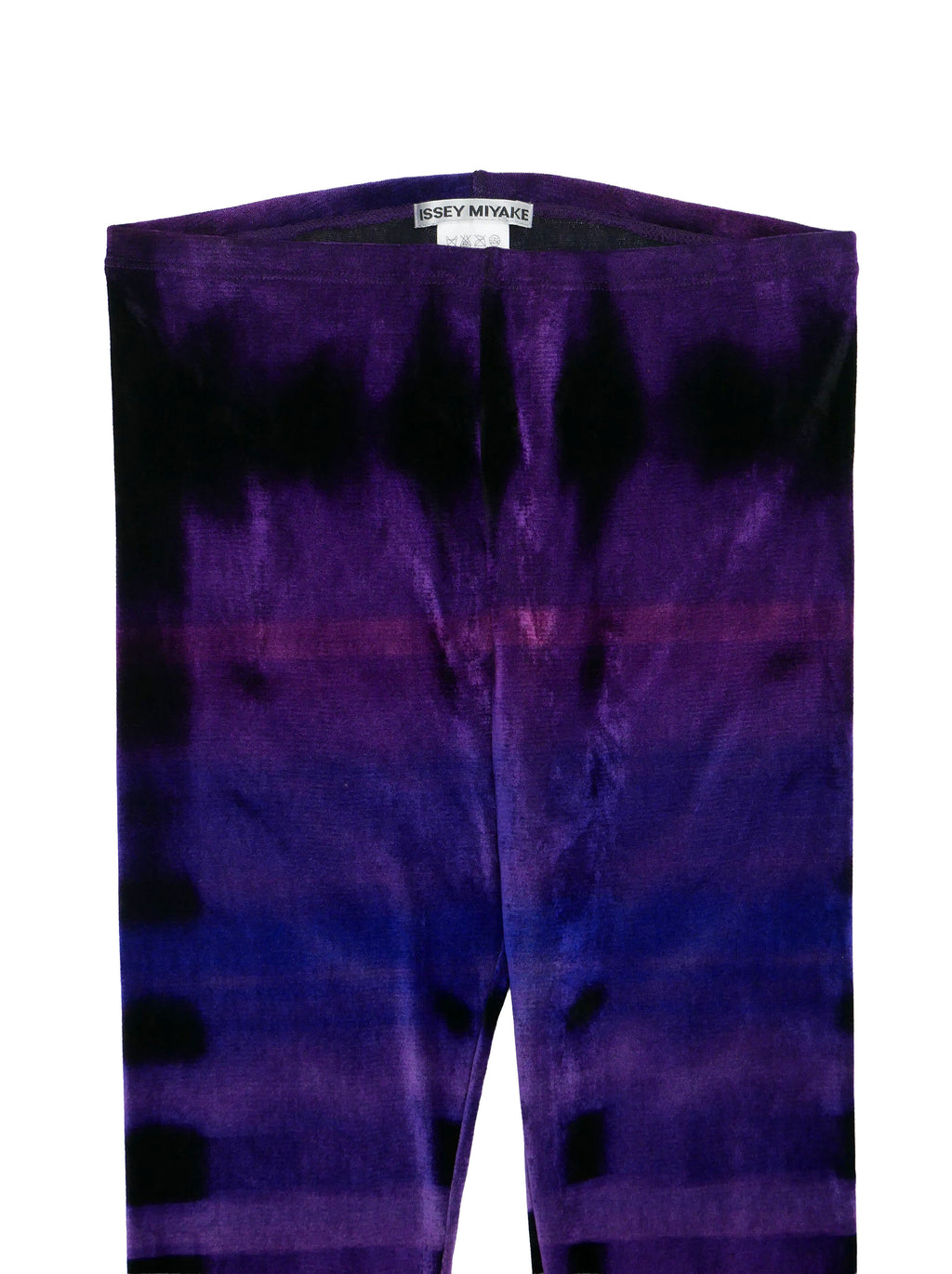 ISSEY MIYAKE イッセイミヤケ ベロア レギンス パンツ 2 パープル×ブラック