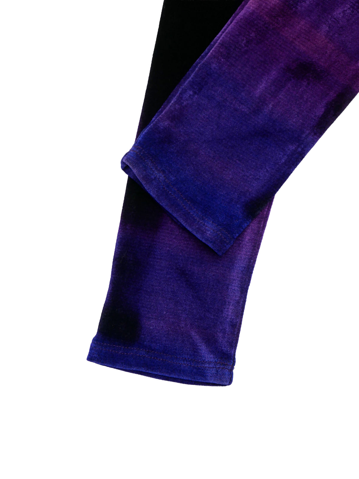 ISSEY MIYAKE イッセイミヤケ ベロア レギンス パンツ 2 パープル×ブラック