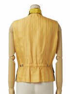VINTAGE HERMES La Danse Ballerina Silk Vest 42 Green