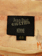 90s Jean Paul GAULTIER HOMME ジャンポールゴルチエ パワーネット トップス 48 イエロー