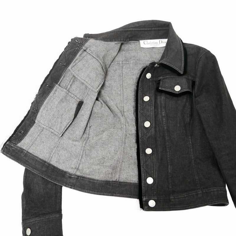 Christian Dior by John Galliano ディオール ガリアーノ期 ブラックデニム ジャケット+スカート 38/36