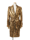 Christian Dior by John Galliano Dior Galliano Era Leopard Print Set-up Jacket + Skirt 40