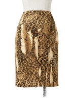 Christian Dior by John Galliano Dior Galliano Era Leopard Print Set-up Jacket + Skirt 40