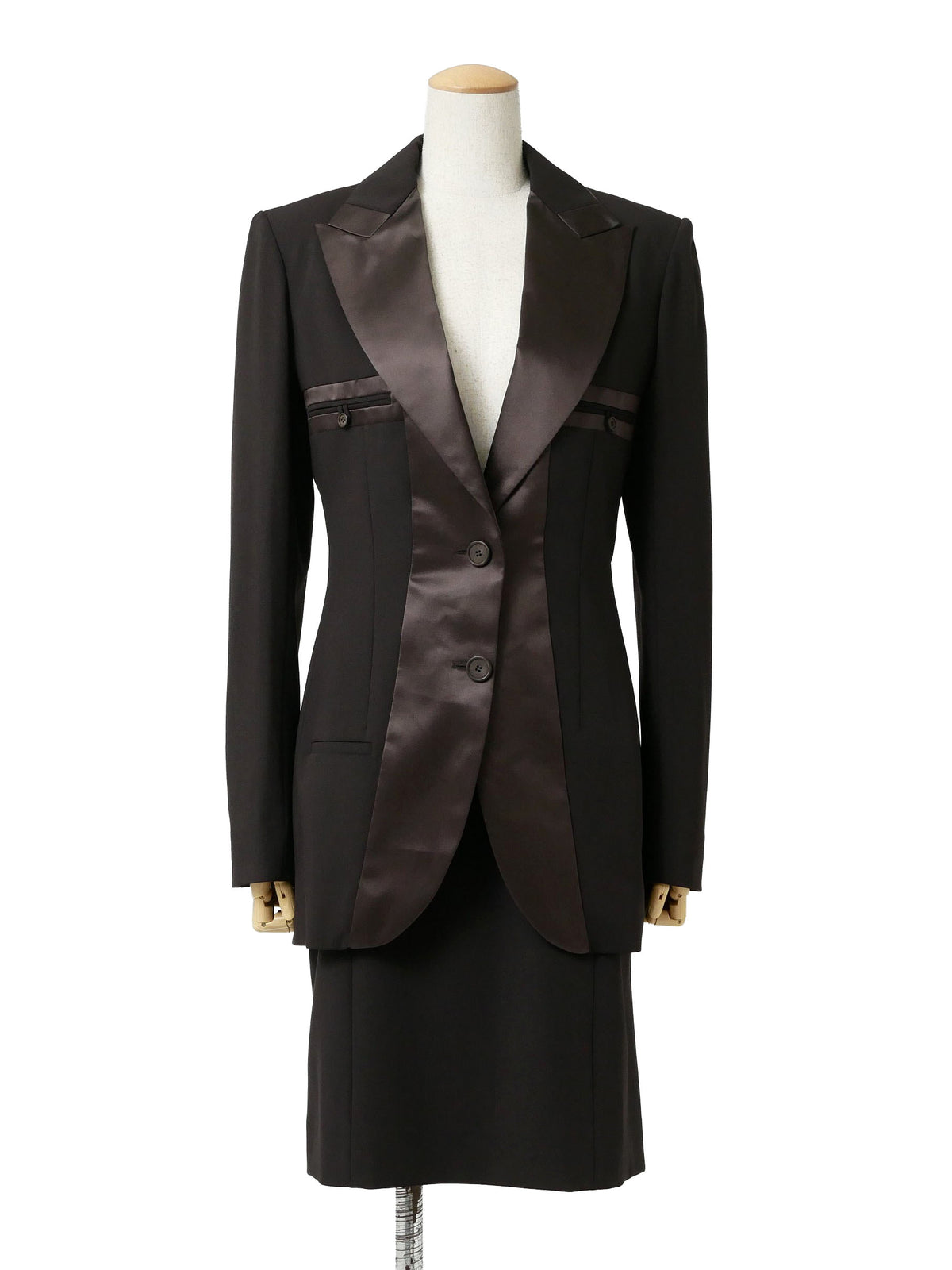 Christian Dior by John Galliano Dior Galliano Era Setup Jacket + Skirt 38/40 Brown