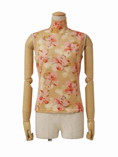Christian Dior by John Galliano ディオール ガリアーノ期 ノースリーブ ニットセーター+シルクストール 38