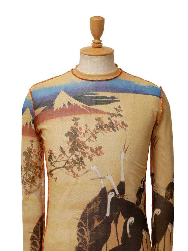 90s Jean Paul GAULTIER HOMME ジャンポールゴルチエ パワーネット トップス 48 イエロー