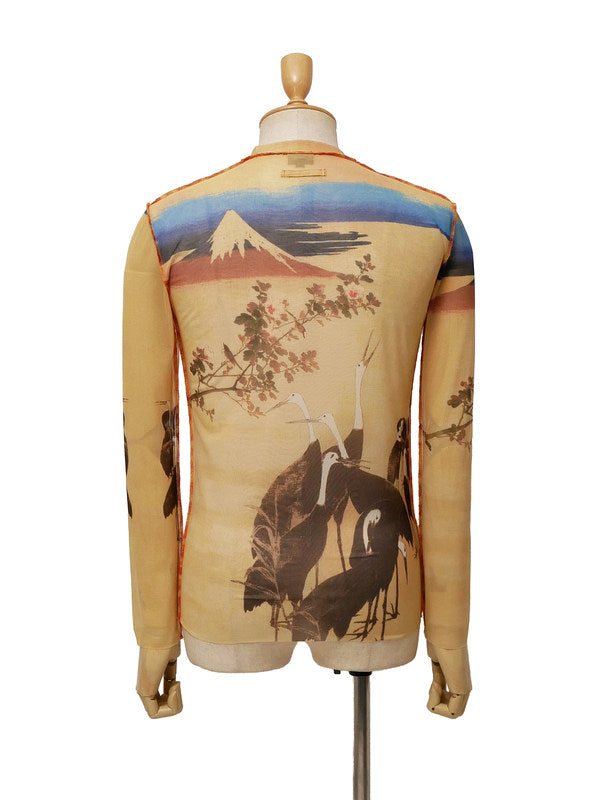 90s Jean Paul GAULTIER HOMME ジャンポールゴルチエ パワーネット トップス 48 イエロー