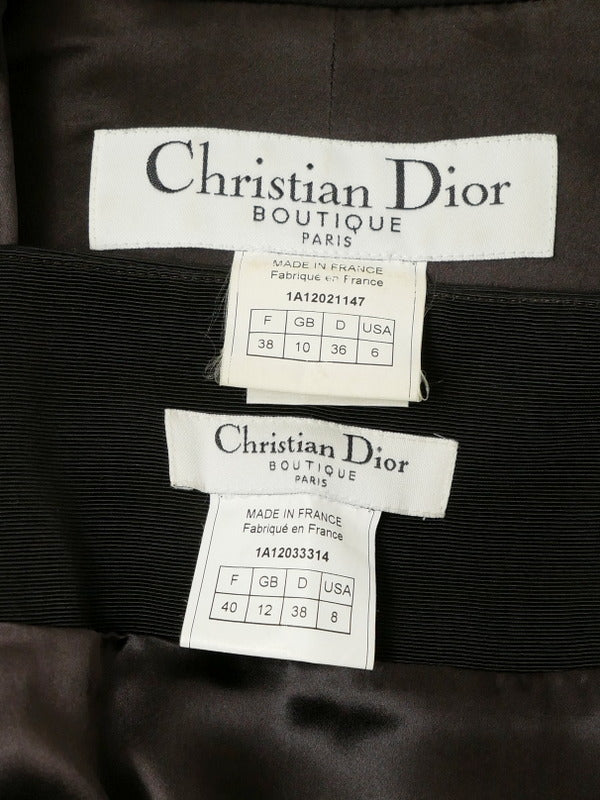 Christian Dior by John Galliano Dior Galliano Era Setup Jacket + Skirt 38/40 Brown