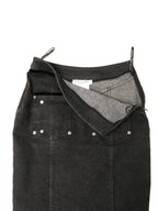 Christian Dior by John Galliano Dior Galliano Era Black Denim Jacket + Skirt 38/36