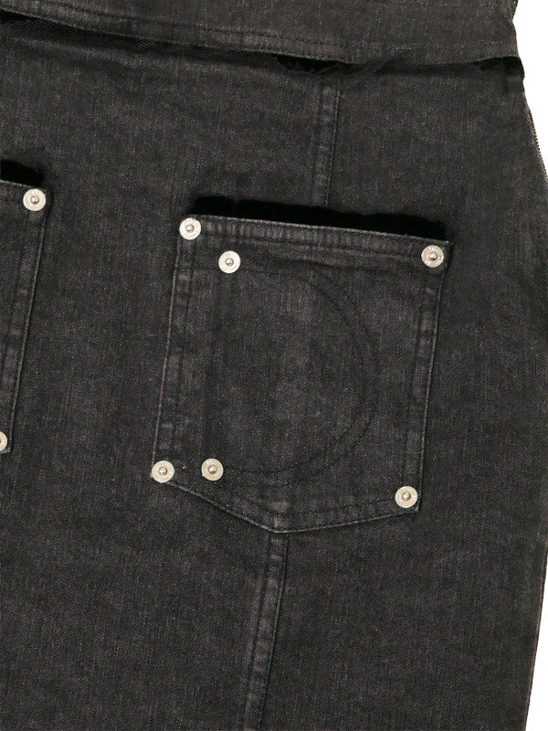 Christian Dior by John Galliano Dior Galliano Era Black Denim Jacket + Skirt 38/36